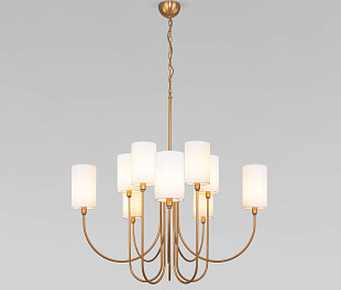 Подвесная люстра с тканевыми абажурами 60164/10 латунь