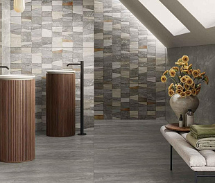 Керамогранит Era Tiles Druse Grey Nat Ret 120x60 Серый Матовый