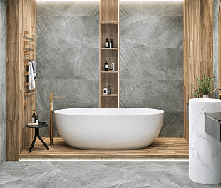 Керамогранит Ceraglow Rippleverse Natur lap 60x120 Серый Матовый