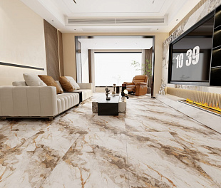 Керамогранит Celestial body Golden 120x60 Золотой Полированный