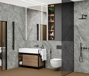 Керамогранит Elegance Tiles & Stone Asi Gray 80x80 Серый Матовый