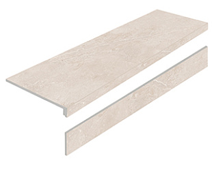 Ступень L керамогранит LIMESTONE CREMA 32X120 AS с подступенником