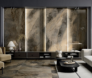 Керамогранит Ceramics production Deep Cliff Brown 120x60 Коричневый Матовый