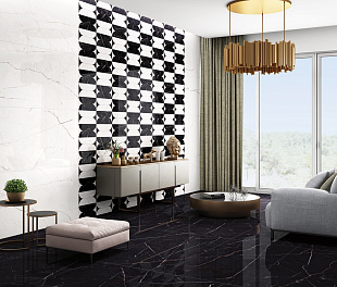 Керамогранит Desert Spiderman Black 120x60 Черный Полированный