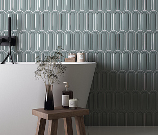 Керамогранит ArtisanTiles Rofl Green 21,5x8 Зеленый Глянцевый