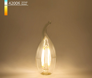 Филаментная светодиодная лампа "Свеча на ветру" C35 7W 4200K E14 (CW35 прозрачный) BLE1417