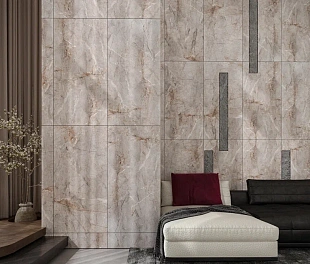 Керамогранит Edge ceramics Stone Aegis Light grey 60x120 Бежевый Матовый