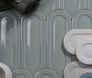 Керамогранит ArtisanTiles Rofl Blue 21,5x8 Синий Глянцевый