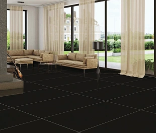 Керамогранит Lunar tiles Amphibole Black 120x60 Черный Полированный