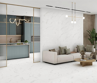 Керамогранит TerraCraft Leather White 120x60 Белый Полированный