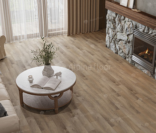 Кварц-винил Alpine floor SPC Дуб Синистра 12,5x60 Коричневый
