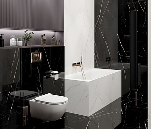 Керамогранит CeraLux Midnight Aura Series  60x59.5 Черный Полированный