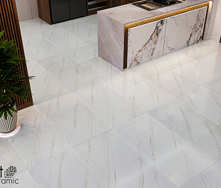 Керамогранит Ceramosa Tiles Marble Haven White 60x59.5 Белый Полированный
