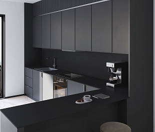 Керамогранит StarLab Solid color Black Matte 320x80 Черный Матовый