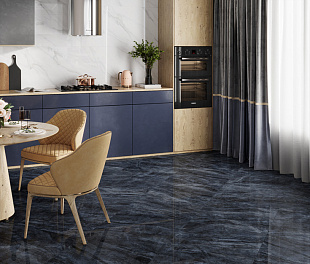 Керамогранит Elegance Tiles & Stone BLUBA Blue  Polished Decor 60x60 Синий Полированный