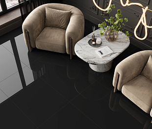 Керамогранит Elegance Tiles & Stone Gatherings Black 120x60 Черный Полированный