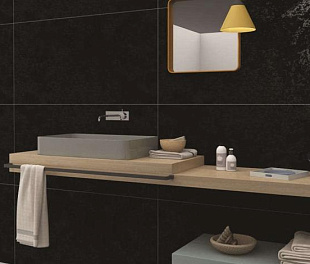 Керамогранит Lunar tiles Carving soft Black 60x120 Черный Матовый