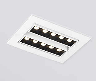 Встраиваемый точечный светодиодный светильник 9923 LED 20W 4200K белый/черный