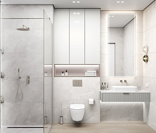 Керамогранит CeraLux Heliotrope White 120x60 Белый Полированный