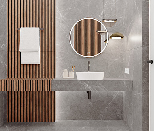 Керамогранит CeraLux Peter Pan Gray 120x60 Серый Матовый карвинг