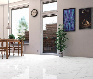 Керамогранит Lunar tiles Glossy 60x120 Silver Белый Полированный