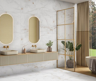 Керамогранит TerraCraft Plush White Polished Marble 120x60 Белый Полированный