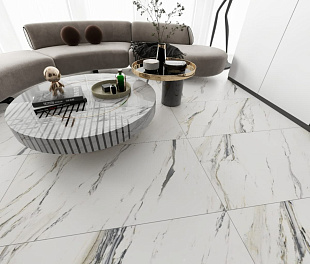 Керамогранит Celestial body White Black 120x60 Черный Белый Полированный