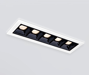 Встраиваемый точечный светодиодный светильник 9921 LED 10W 4200K белый/черный