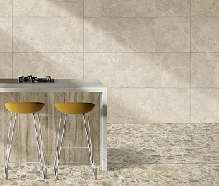 Керамогранит Keramo vit Lots of stones Beige Travertine 60x60 Бежевый Матовый