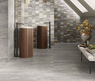 Керамогранит Era Tiles Druse Gray Stone Matt 120x60 Серый Матовый