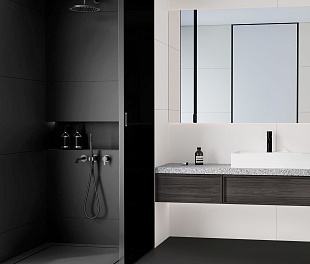 Керамогранит Old Little Solid color Black 120x60 Черный Матовый