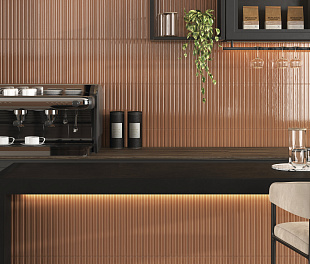 Керамогранит ArtisanTiles Garage Brown Glossy 30,5x10 Коричневый Глянцевый