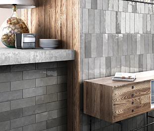 Керамогранит Foreign Lily Gray  20x6,5 Серый Глянцевый